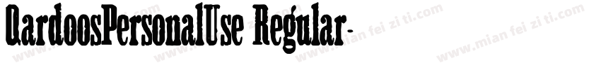 QardoosPersonalUse Regular字体转换